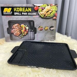 Yakiniku Korean Grill Pan Anti Lengket / Alat Pemanggang BBQ Daging Atau Ikan