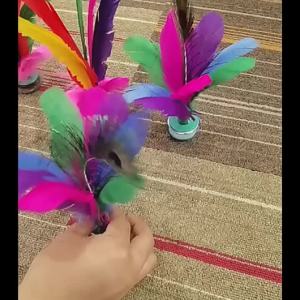 2026 Colorful Feather Jianzi Shuttlecock Chinese Foot Kick Toy Indoor Outdoor Fitness Game Sports Accessories For Kids Adults