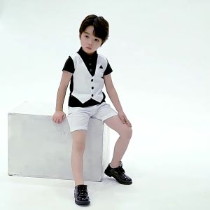 Set bé trai bộ vest gile công tử bạc liêu sang chảnh đáng yêu cho bé trai H64