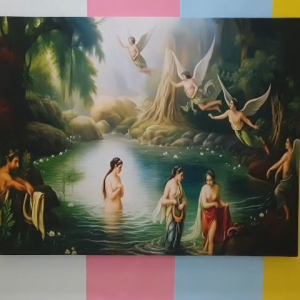 Hiasan Dinding Super Jumbo JAKA TARUB 1 Media Kain Kanvas Premium