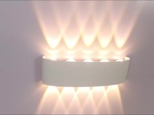 Đèn LED Dán Tường Chống Nước Ngoài Trời IP65 Ánh Sáng Trắng Cho Nhà Biệt Thự Sân Vườn Sân Hiên Hiên Nhà Cầu Thang Hành Lang Phong Cách Hiện Đại Chất Liệu ABS