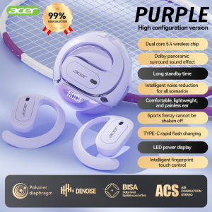 Acer Ohr538 Wireless Bluetooth Headset with Open Design Heavy Bass Comfortable to Wear Suitable for Sports Running Cycling Compatible with Mobile Phones Tablets and Laptops