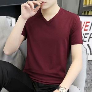 Summer Men s T Shirts New Men s Harajuku Gothic Clothes Retro Short Casual Polyester Shopping V Neck