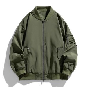 Warm Thickened American Style Baseball Jacket Mens Cotton Coat Winter Outerwear Youth Fashion Loose Fit Polyester Filling