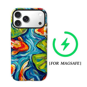 Koi Pond For Magnetic Phone Case for IPhone 17 16 15 14 13 Pro Max Plus Single Double-layer tough Case