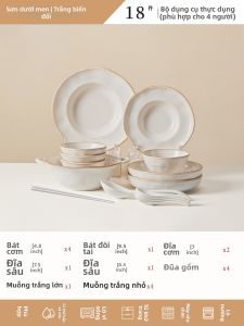 Bộ Dụng Cụ Ăn Bữa Aesthetic Retro Underglaze Gốm