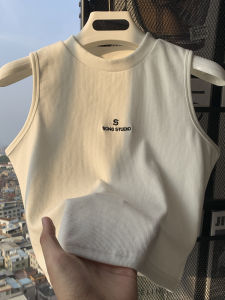 Slimming Loose Strap Vest Women Sleeveless Short round Neck Design Sense Base Shirt Top Small Shirt Commute Style Other Material