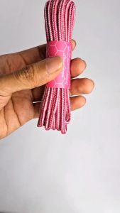 Mr Shoelaces CR15 Tali Sepatu Pink White (Cherry Blossom Pink Putih) Bulat Corak 5mm Non Waxed 70cm 80cm 90cm 100cm 120cm 150cm 180cm 200cm (Baca Deskripsi untuk Ukuran)