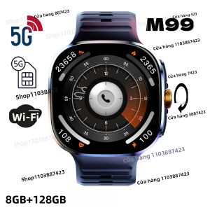 Đồng Hồ Thông Minh M99 Phiên Bản Toàn Cầu Màn Hình AMOLED 2.4 Inch Hỗ Trợ Thẻ SIM GPS WiFi 190 °   Camera Xoay Android 10.0 Thiết Bị Theo Dõi Sức Khỏe