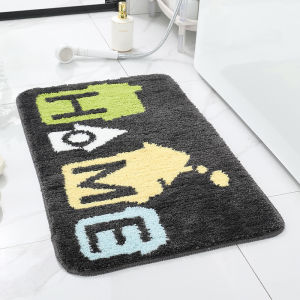 Bathroom Mat Quick Dry Absorbent Door Mat Bedroom Doorway Carpet Non Slip Home Use Toilet Entrance Rug Machine Washable