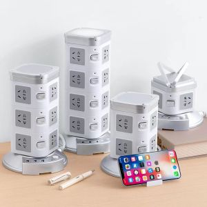 สายไฟฟ้าแบบตั้งได้พร้อมช่อง USB ชาร์จเร็ว อุปกรณ์ไฟฟ้าแบบมีหลายช่อง ช่องเสียบไฟฟ้าแบบมีหลายชั้น สายไฟฟ้าแบบมีหลายช่อง