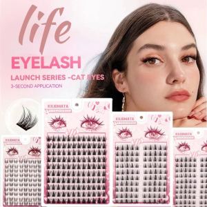 Foxy Eyes Diy Eyelashes Extensions Set Glue & tweezers High Quality Lashes Reusable