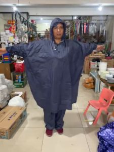Dolphin Blue Jas Hujan Poncho / Ponco Lengan Celana Turbo 651 / Ponco Lengan Celana Turbo 651 Dolphin Blue