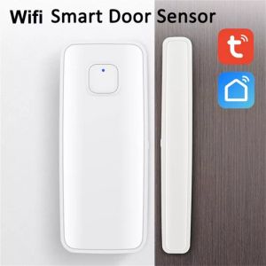 Cảm biến báo động điện thoại có đột nhập gắn cửa sổ Wifi - Smartlife dùng 2 pin AAA dễ dàng tháo lắp thay pin