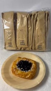 ชุดช้อนส้อมมีดไม้แบบใช้แล้วทิ้งแพ็คในซองกระดาษ (1แพ็คมี50ชุด)