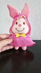Piglet in pink robe plushie
