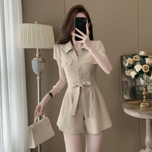 SUYE | Slimming Stylish Jumpsuit with Waist Cinch and Sash