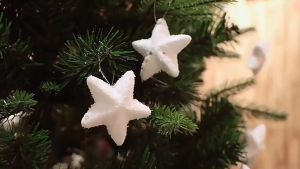 Christmas decorations Christmas tree pendant pinecone snowflake bell bow Tree top star little old man pendant accessory