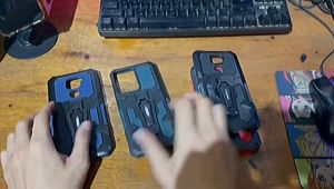 Case Infinix Note 11 Casing Armor Belt Clip Kick Standing Cover Hardcase Robot