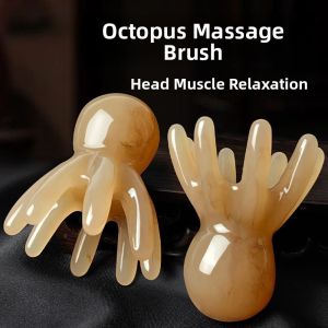 Portable Octopus Massage Comb Scalp Therapy Grubing Brush Eight-Armed Sea Creature Wide-Toothed Scratch Brush Personal Care
