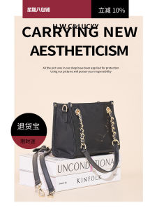 Nylon Canvas Womens Crossbody Bag Chain Handle Versatile Small Square Bag Korean Style Casual Shoulder Handbag for Youth