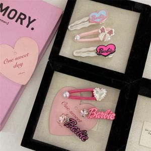 Princess Style Hair Clips Pearl Fringe Duckbill Clip Barrette Fashion Hair Accessories for Girls Alloy Silver Gold Finished