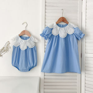 Sister Match Dresses Summer Childrens Ceremonial Clothing