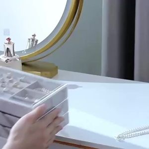 Hộp Đựng Trang Sức Acrylic 3 Tầng Lót Nhung Kiểu Dáng Hiện Đại Thanh Lịch Hình Chữ Nhật Để Bàn Thích Hợp Trưng Bày Bông Tai Quà Tặng Cặp Đôi.