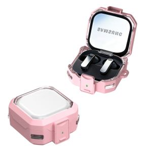 For Samsung Galaxy Buds 4 Pro Case Clear Earphone Cover For Samsung Buds4 Pro Buzz 4 Pro Cases Hard Headphone Coque With Hook
