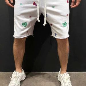 Mens Fitness Sport Shorts Summer New High Street Loose Breathable Casual Pants Brand Trendy Leisure Trousers