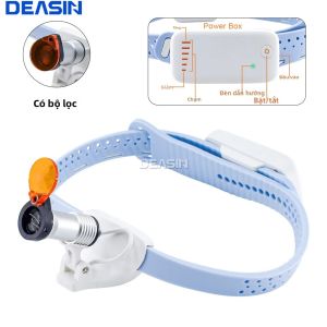 Đèn Nha Khoa Cầm Tay Không Dây LED 5W Với Bộ Lọc Vàng Độ Sáng Cao Thiết Bị Tai Mũi Họng Gắn Đầu Đèn Miệng Bằng Kim Loại