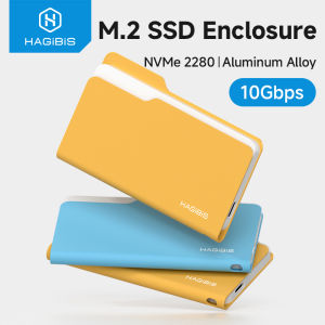 Hagibis | Hagibis M.2 SSD Enclosure 10Gbps USB 3.2 Gen 2 to NVMe PCI-E External Folder M.2 SSD Case for Laptops 2230/2242 /2260/2280 SSDs