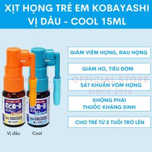 Xịt họng trẻ em giảm ho giảm viêm Kobayashi Nodonool Sore Throat Spray 15ml Nhật
