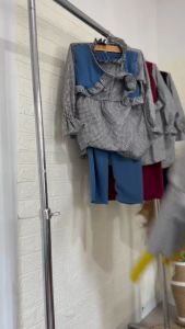 Setelan Baju Anak Perempuan LUNA SET KOTAK Crinkle Mix Katun Oneset viral Fashion Lebaran Terbaru