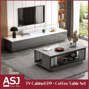 ASJ_ Ready stock-Italian Style TV Cabinet & Coffee Table Set- Ship from Ipoh