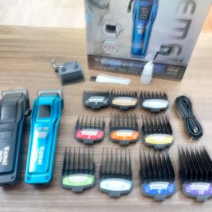 KEMEI Tông đơ cắt tóc cao cấp 2796 - Tặng lưỡi thay - Công suất lớn 10W Pin Lithium-ion 4600mAh 5 chế độ tăng tốc màn hình LCD vỏ hợp kim thép bảo hành 3 tháng