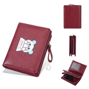 Baellerry Womens Cute Bear Printed Short Wallet Multi-Functional Card Holder Fashion Zipper Money Bag