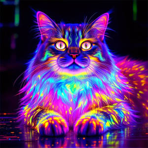 Huacan New DIY Diamond Painting Cat Animal Diamond Embroidery Full Rhinestone For Sale Mosaic Inlay Art Wall Decoration