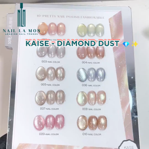 Set sơn mắt mèo KAISE bảng 12 màu ánh trăng cùng màu sơn nhẹ nhàng - Kaise Diamond Dust - Tặng kèm bảng màu
