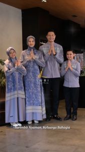 TERMURAH FORESTA FAMILY CERULEAN BLUE SARIMBIT LUBI 2025 YANG COCOK UNTUK OUTFIT LEBARAN KONDANGAN TERBARU KEKINIAN GAMIS DAN KOKO
