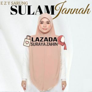 [Sulam Penuh] Bidang 60 Tudung Sarung Sulam Chiffon Awning Scuba / Bawal Khimar Instant Labuh Bidang 60