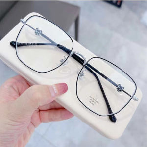 แว่นกันแสงสีน้ำเงิน ทรงเหลี่ยม วัสดุโลหะผสม แว่นกันแสงสีน้ำเงินสำหรับผู้หญิง ทรงเหลี่ยมหลายเหลี่ยม ดีไซน์เรียบง่าย สไตล์เกาหลี