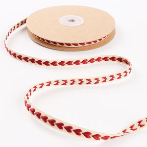 (10ม./ม้วน) 1ซม. วันวาเลนไทน์ริบบิ้นงานแต่งงานเทศกาลโรแมนติกเครื่องแต่งกายงานฉลองออกแบบ DIY