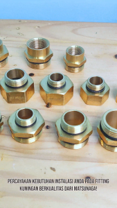 Matsunaga Nepel Selang Kuningan 1/4 Inch