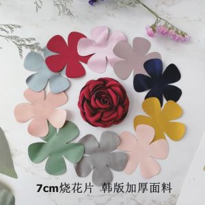 หนาขึ้น ผ้าซาติน 7 ซมเผาดอกไม้ทำด้วยมือ DIY ดอกไม้วัสดุเครื่องประดับผ้าชิ้น 50 ชิ้นราคา ทันสมัย