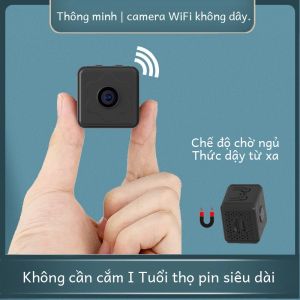Camera Mini Không Dây WiFi Từ Xa Nhỏ Camera IP Gia Đình 1080P Full-HD Tuổi Thọ Pin Siêu Dài Không Cần Nguồn Ngoài