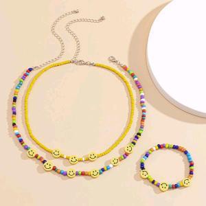 Jewelry Bead Female Elegant and Generous Yellow Smiley Face Jewelry