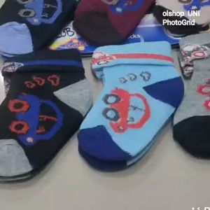 Paket 3 PCS Kaos Kaki Bayi Karakter Lucu Model Lipat Bahan Adem Nyaman