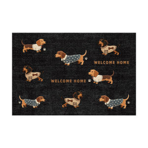 OULAISEN | Dirt-Resistant No Wash Cartoon Cuttable Entrance Doormat