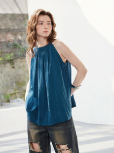 Toyouth | Áo Blouse In Hoa Hồng Phong Cách Nghỉ Dưỡng Không T Tay